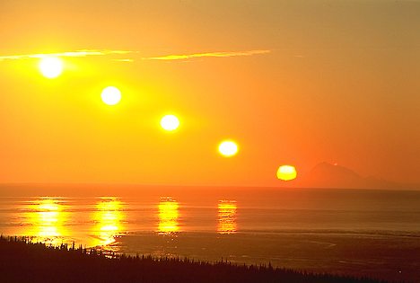 Setting Sun over Cook Inlet
